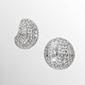 Sublima clip earrings, White, Rhodium plated - Swarovski, 5699563