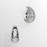 Sublima clip earrings, Round cut, Medium, White, Rhodium plated - Swarovski, 5699564