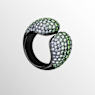 Sublima cocktail ring, Round cut, Multicolored, Ruthenium plated - Swarovski, 5700926