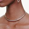 Hyperbola hoop earrings, Round cut, Medium, White, Mixed metal finish - Swarovski, 5702400