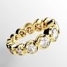 Imber ring, Mixed round cuts, White, Gold-tone plated - Swarovski, 5705477