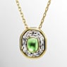 Chroma Anhänger, Oktagon-Schliff, Grün, Goldlegierungsschicht - Swarovski, 5705580