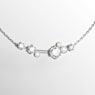 Constella necklace, Crystal pearl, Round cuts, White, Rhodium plated - Swarovski, 5705626