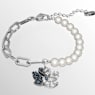 Swan สร้อยข้อมือ, มุกคริสตัล, หงส์, ดำ, เคลือบโลหะหลากชนิด - Swarovski, 5705720