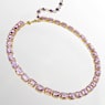 Náhrdelník Tennis Millenia, Osmihranný výbrus, Fialová, Pokoveno ve zlatém odstínu - Swarovski, 5705754