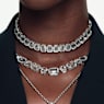 Millenia necklace, Octagon cut, White, Rhodium plated - Swarovski, 5705757