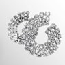 Matrix hoop earrings, Mixed round cuts, White, Rhodium plated - Swarovski, 5705834