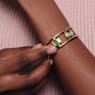 Chroma cuff, Cushion cut, Multicolored, Gold-tone plated - Swarovski, 5705836