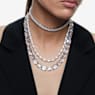 Constella Tennis bracelet, Crystal pearl, Round cuts, White, Rhodium plated - Swarovski, 5707511