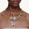 Idyllia Ohrspange, Set (3), asymmetrisches Design, verschiedene Schliffe, Blume, Mehrfarbig, Goldlegierungsschicht - Swarovski, 5709026