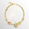 Collier Idyllia, Tailles variées, Fleur, Multicolore, Placage de ton or - Swarovski, 5709030