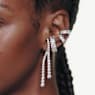 Pendants d'oreilles Matrix, Dégradé de tailles rondes, Blanches, Métal rhodié - Swarovski, 5709257