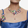 Idyllia 펜던트, 믹스 컷, 파베, 나비, 멀티컬러, 골드 톤 플래팅 - Swarovski, 5709950