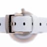 Matrix Tennis watch, Swiss Made, Leather strap, White, Champagne gold-tone finish - Swarovski, 5710103
