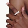 Imber ear cuff, Set (3), Round cut, White, Gold-tone plated - Swarovski, 5711482