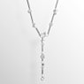 Collar en Y Constella, Crystal Pearl, Tallas redondas, Blanco, Baño de rodio - Swarovski, 5711830