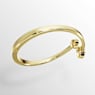 Imber bangle, Mixed cuts, White, Gold-tone plated - Swarovski, 5714314