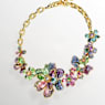 Idyllia necklace, Mixed cuts, Pavé, Flower, Multicolored, Gold-tone plated - Swarovski, 5717157