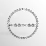 Ariana Grande x Swarovski Tennis necklace, Mixed cuts, Heart, White, Rhodium plated - Swarovski, 5720857