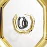 Dextera hoop earrings, Octagon shape, Round cut, White, Gold-tone plated - Swarovski, 5724584