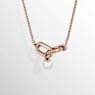 Constella Kolye, Kristal inci, Yuvarlak kesim, Beyaz, Pembe altın rengi kaplama - Swarovski, 5728589