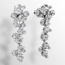 Constella drop earrings, Mixed cuts, White, Rhodium plated - Swarovski, 5732252
