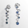 Pendientes Constella, Tallas mixtas, Azules, Baño de rodio - Swarovski, 5732775